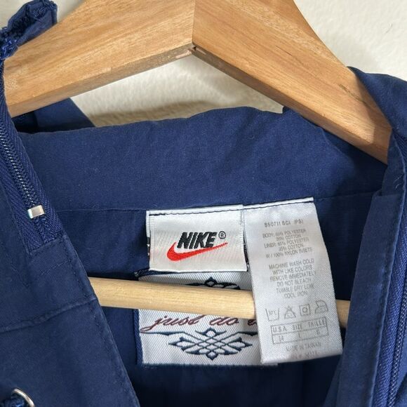 Vtg 90s Nike ladies windbreaker zip up jacket with pocket size large oversized - Picture 5 of 11